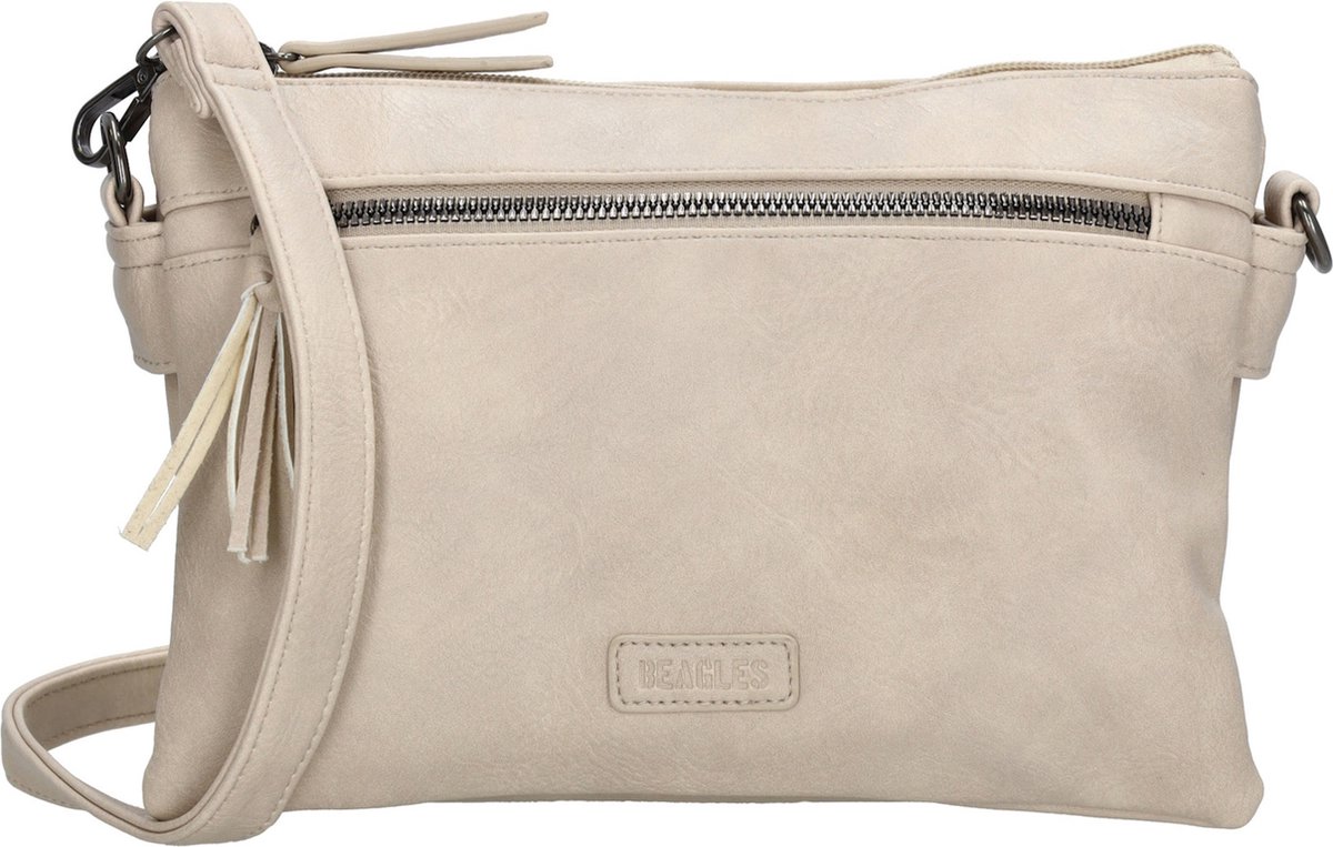 Beagles Ferro Crossbody Schoudertas - Lichttaupe