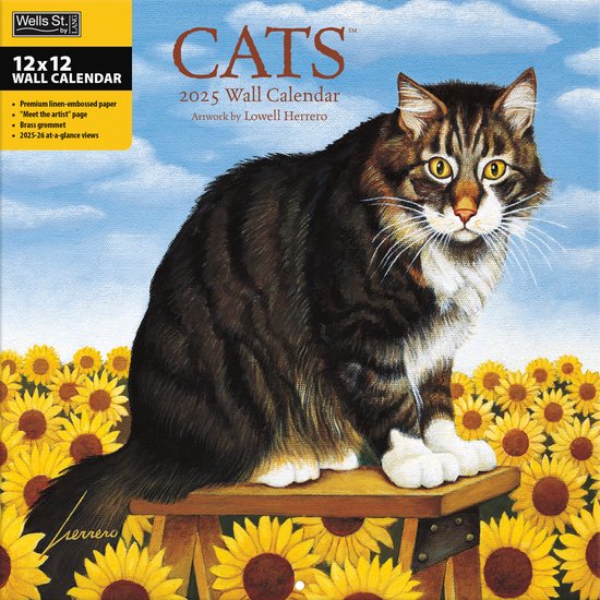 Foto: Cats kalender 2025 30 x 60 cm kleine maat 