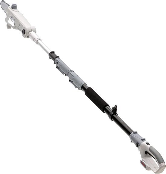 Telescopische Snoeischaar - Mini Kettingzaag - Heggenschaar - Takkenschaar - Takkenzaag - Elektrische Snoeizaag met Accu - Grijs Wit en Rood van Grüner Garden Tools — afbeelding 3