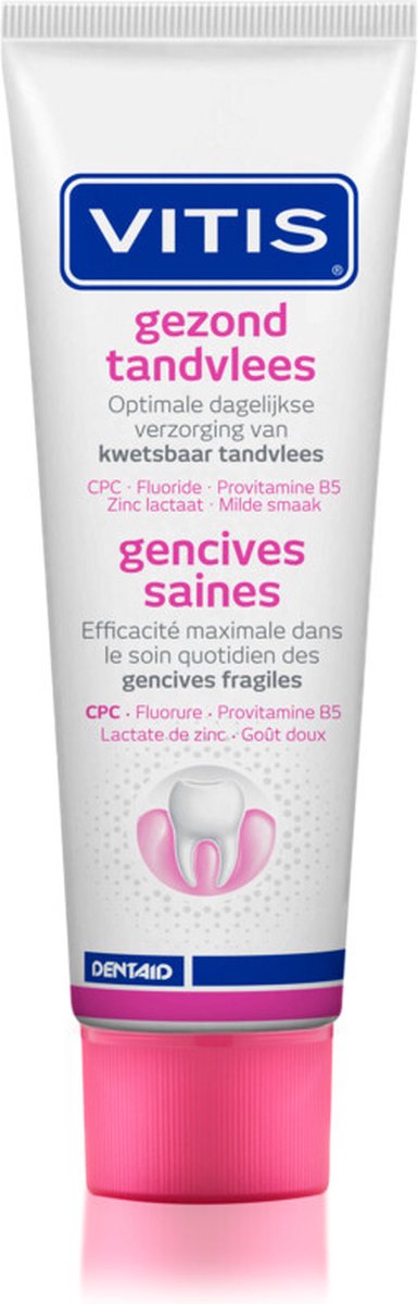 Bol.com Vitis Tandpasta Gezond Tandvlees - 3 x 75 ml - Voordeelverpakking aanbieding
