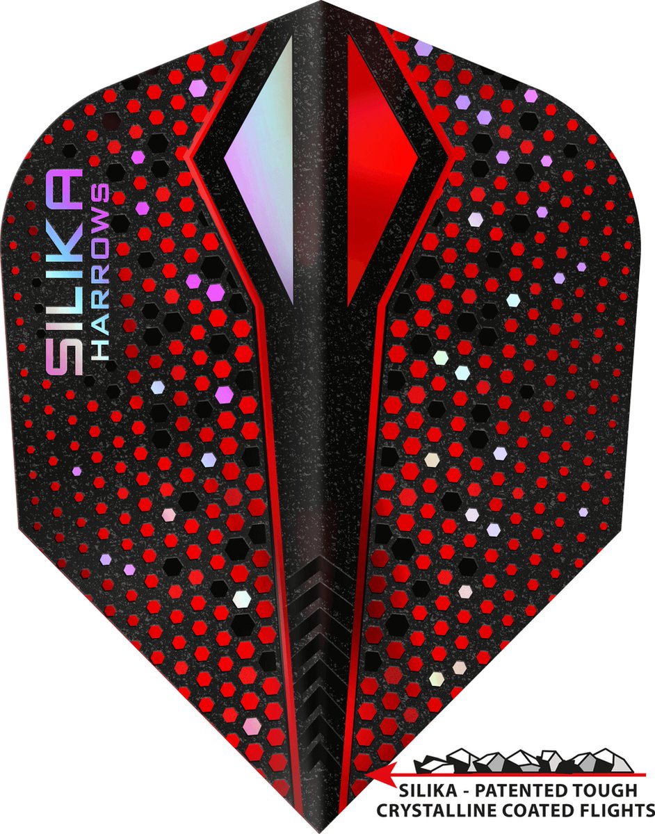 Harrows Silika X Color Shift Red NO6 Tough Crystalline Coated - Dart Flights