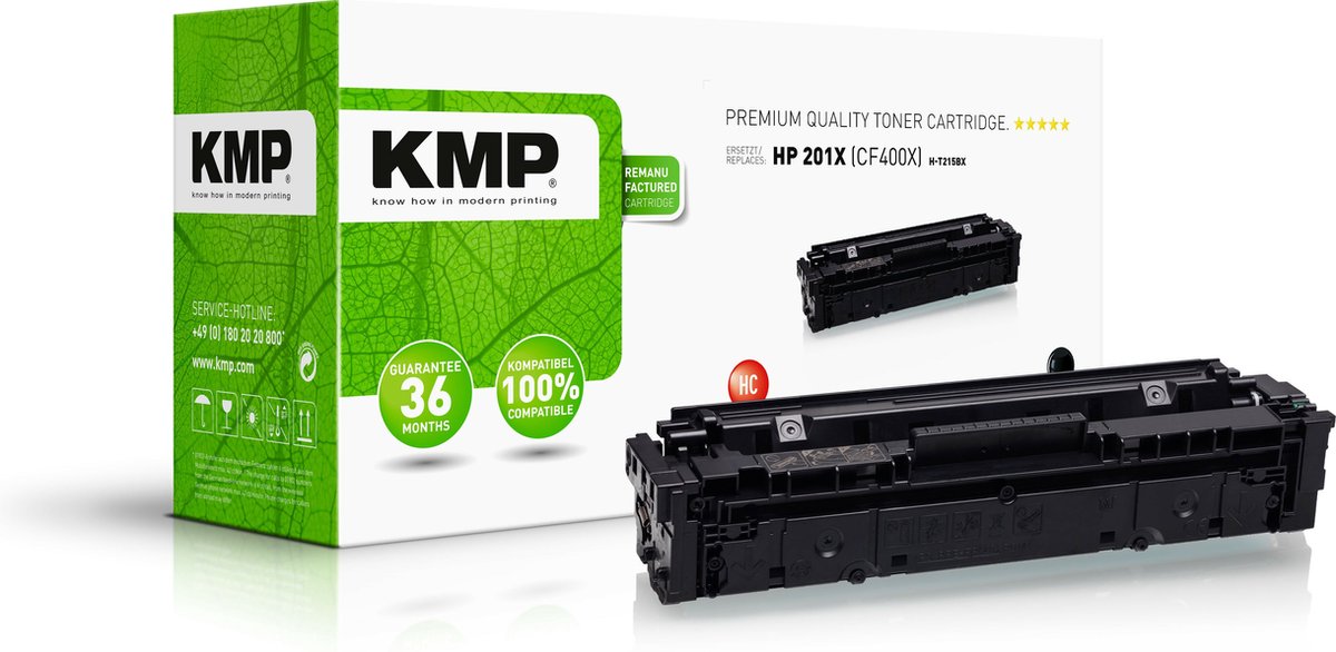 KMP H-T215BX Tonercassette vervangt HP 201X, CF400X Zwart 2800 bladzijden Compatibel Toner
