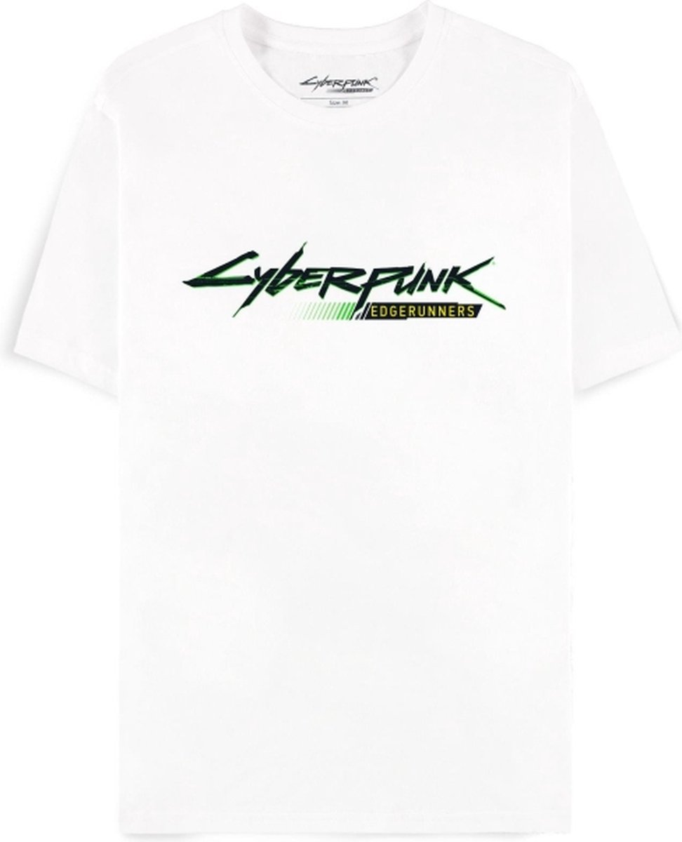 Cyberpunk: Edgerunners - Logo Heren T-shirt - S - Wit