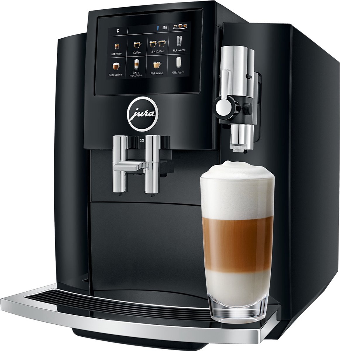 JURA S8 Volautomatische Koffiemachine Piano Black - afbeelding 3