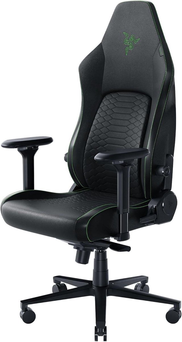 Gaming Gaming stoel met lendensteun Groen EPU kunstleer