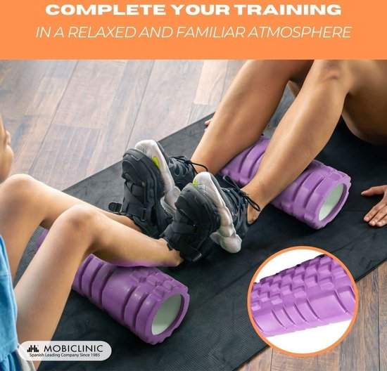 Rouleau Massage Fascial WEBBOMB – 32x14 Cm, EPP, Vagues De Massage, Physiothérapie, Sport, Yoga, Instructions Incluses