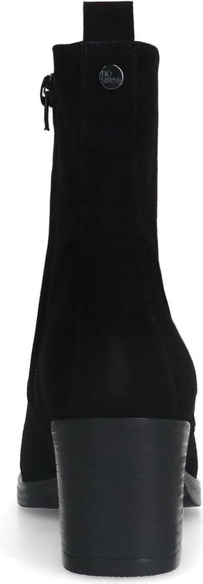No Stress - Femme - Bottines à talon en daim noir - Taille 36