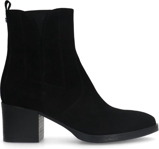 No Stress - Femme - Bottines à talon en daim noir - Taille 36