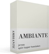 Ambiante jersey split-topper hoeslaken - Tweepersoons - Off-white