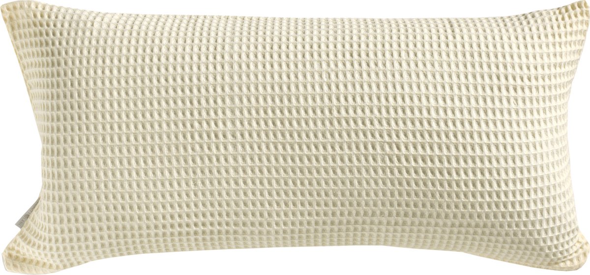 Heckettlane Kussensloop Wafel - Kussenhoes van 40x80 cm - 1 stuk - 100% Katoen - Geel