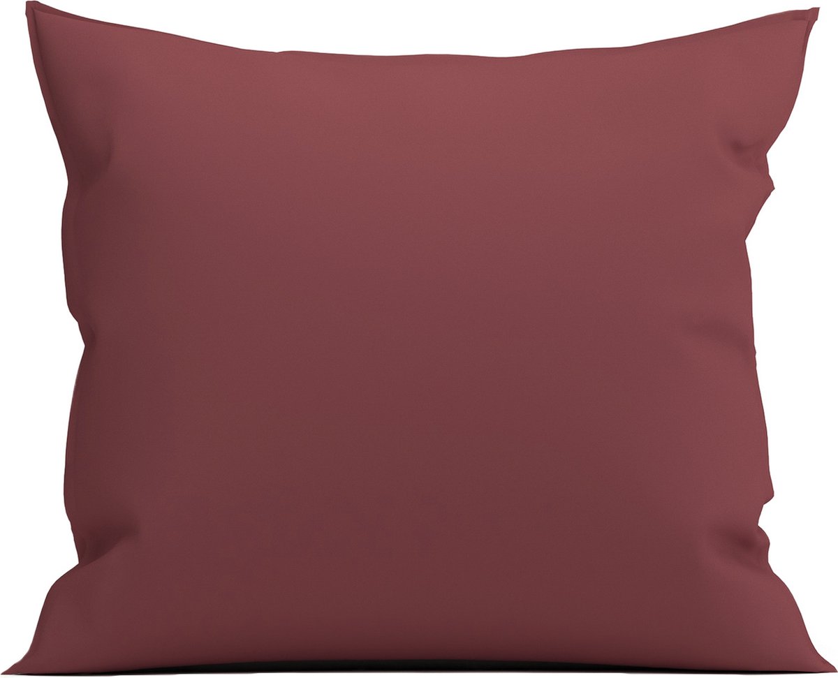 Yellow Kussensloop Percale - Kussenhoes van 80x80 cm - 1 stuk - 100% Katoen-Perkal - Rood