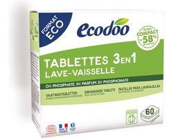 Ecodoo Vaatwas tabletten 3-in-1 geconcentreerd XL bio 60 Stuks
