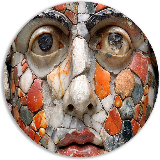 Tableau homme - Tableau portrait rond - carrelages carrelage rond - Tableaux classiques - Cercle mural - Décoration murale chambre cercle mural forex 60x60 cm