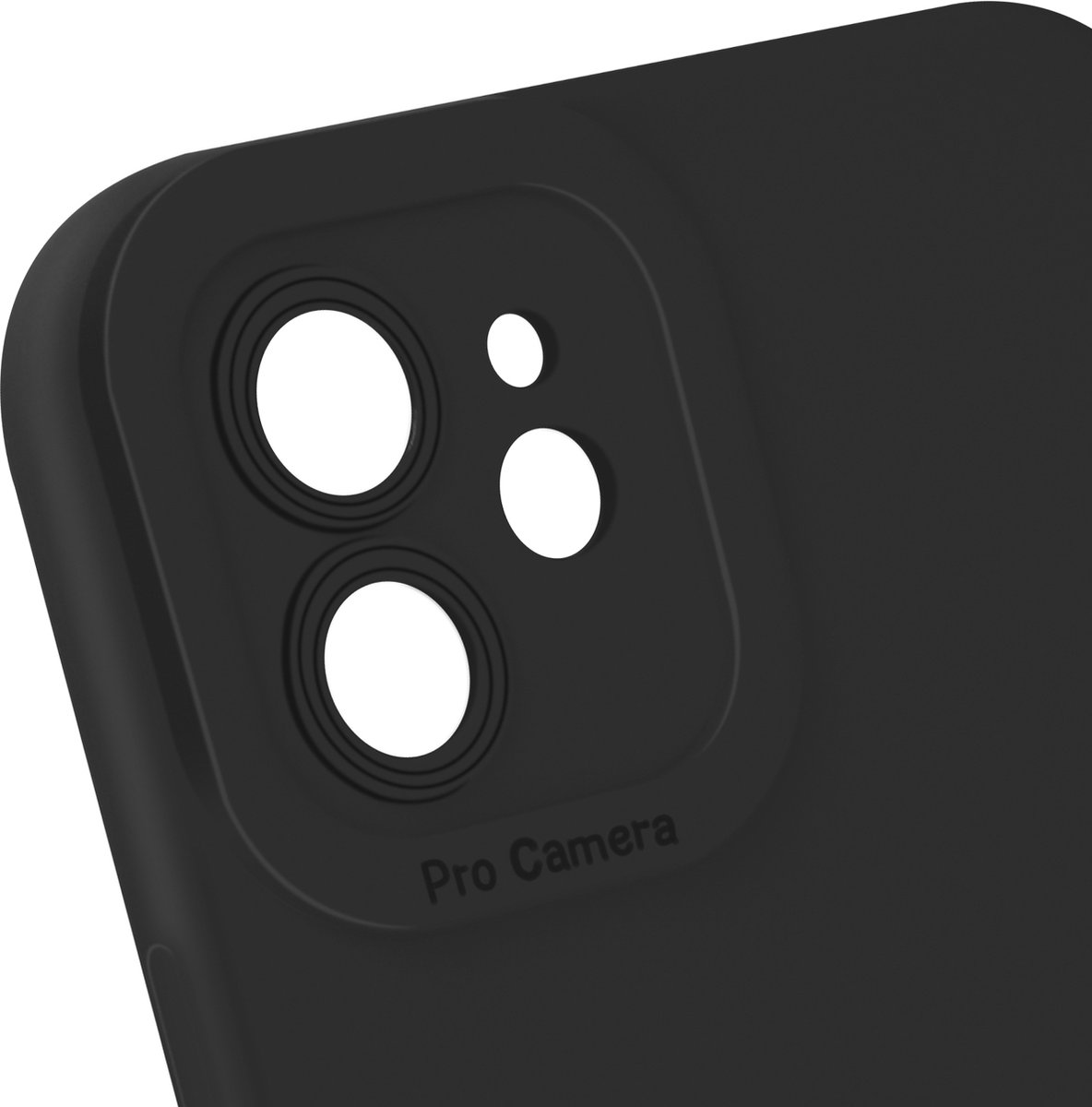 Avizar Hoes Geschikt voor iPhone 11 Mat Beschermde Camera, Zwart