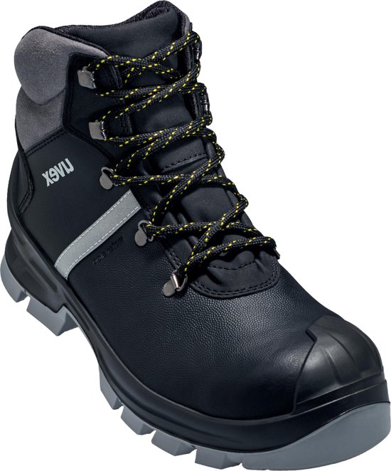 Uvex Heren 1 X-tended Support werkschoenen, zwart lime, 43 EU