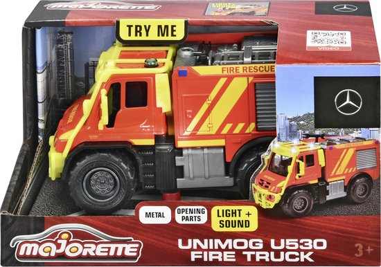 MAJORETTE CAMION POMPIER Aeroport Mercedes Ref 258 1/70 Made In France