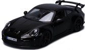 Modelauto - Porsche 911 GT3 - Bburago - zwart - metaal - schaal 1:24 19 x 7 x 5 cm - speelgoed auto