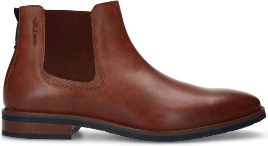 Van Lier Heren Cognac leren chelsea boots Maat 41 bol