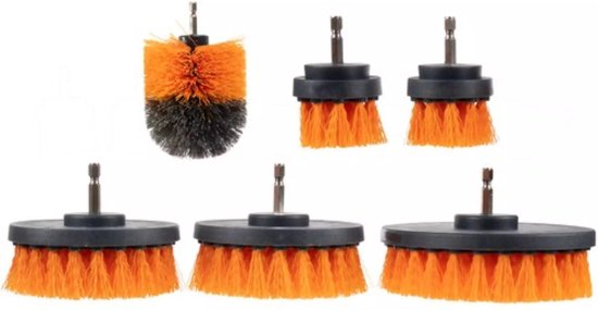 Jeu de 22 brosses pour perceuse | Brosse à récurer | 6 tailles de brosses Drill | Brosses de nettoyage pour intérieur et extérieur | 50 mm / 100 mm / 120 mm / 89 mm