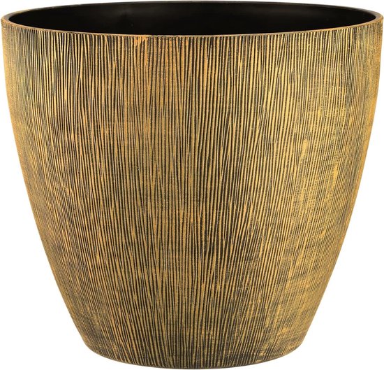 VERDENIA Arizona 23403 Bloempot, lichte bloembak, balkonbloempot, decoratieve pot voor binnen en buiten, plantenpot van kunststof, rond, vele kleuren, 38 cm, bamboe VERDENIA Arizona 23403 Bloempot, lichte bloembak, balkonbloempot, decoratieve pot voor binnen en buiten, plantenpot van kunststof, rond, vele kleuren, 38 cm, bamboe