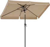 SONGMICS Parasol 300 x 200 cm, rechthoekige balkonscherm, zonwering UPF 50+, aan beide zijden 30° knikbaar, voor tuin, terras, zonder standaard