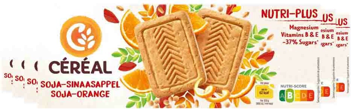 Céréal Koekjes Soja-Sinaasappel - 6 x 280 gr - Voordeelverpakking