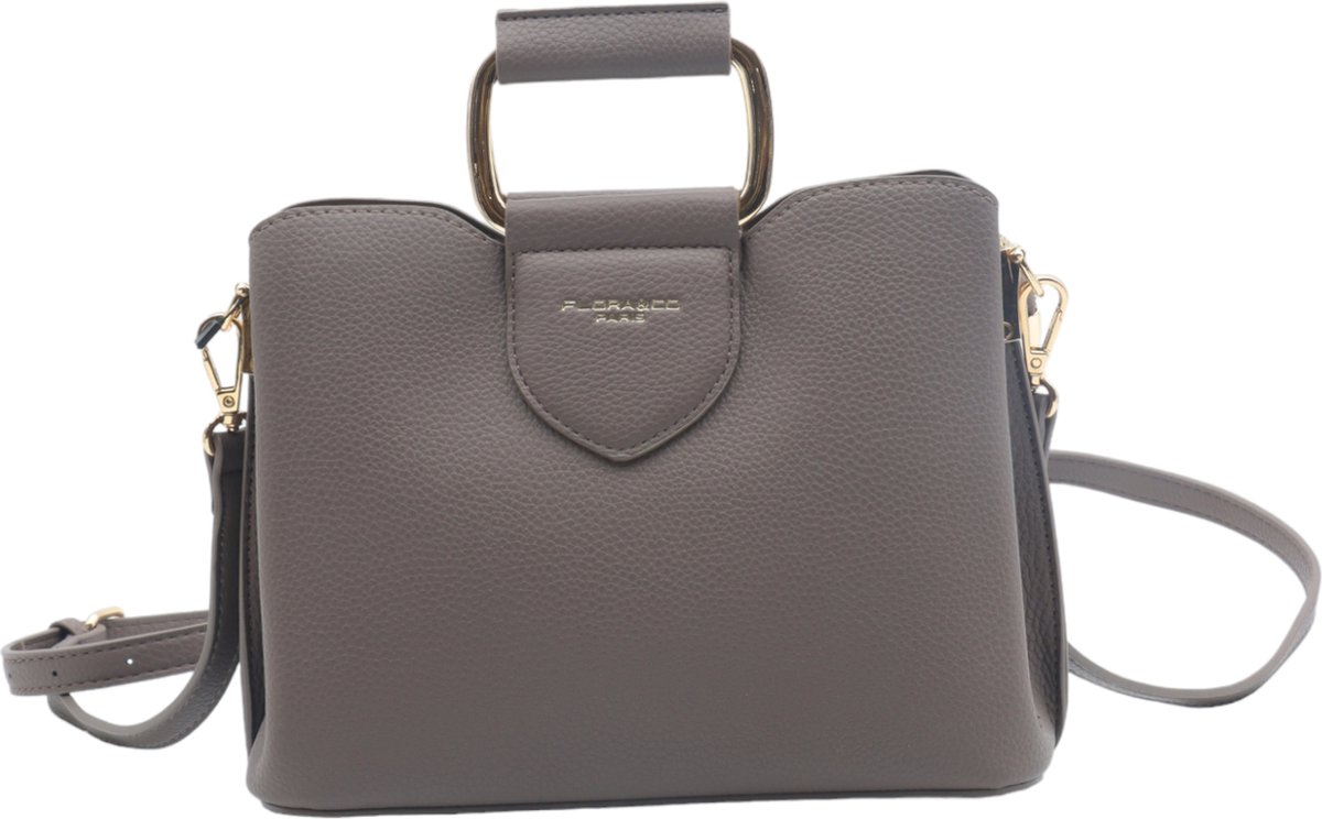 Flora&Co - Paris - Handtas/schoudertas - lange riem - taupe fonce
