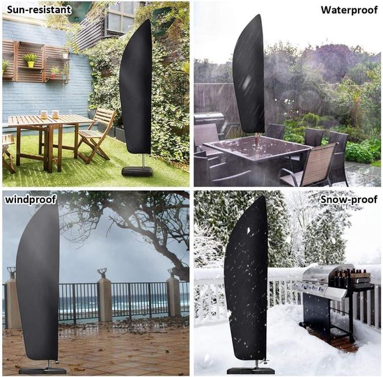 Ainiv Parasol Beschermhoes, 210D Oxford Tuinparasolhoes met Ainiv Parasol Beschermhoes, 210D Oxford Tuinparasolhoes met