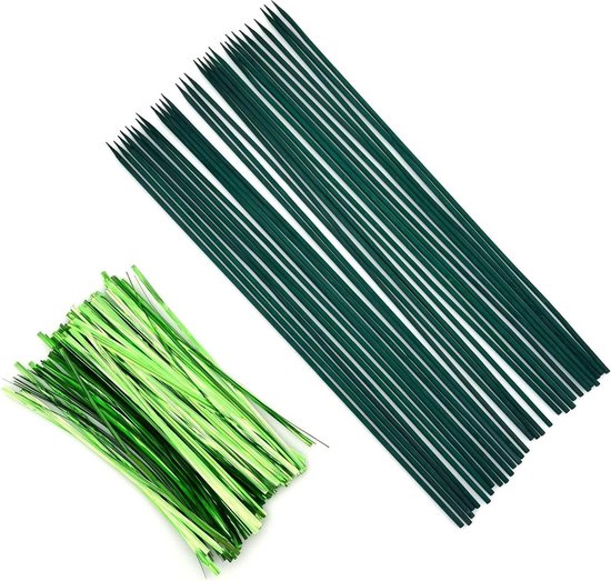 Control Garden Set van 30 plantensteunen van met kunststof gecoat staal, 8-10 mm, groeistokken voor planten, geschikt voor binnen en buiten (90 cm