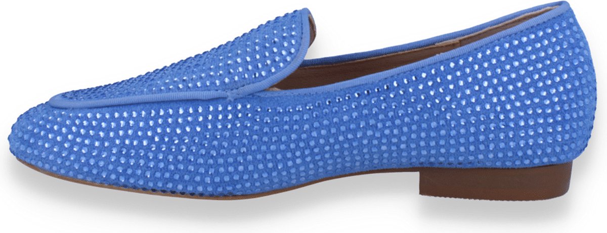Double Heart Dames Mocassin | Blauw | Maat: 38