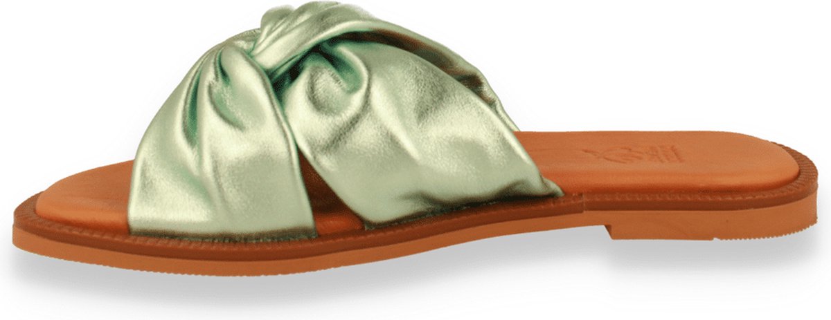 Double Heart Dames Slipper Mint | Groen | Maat: 39