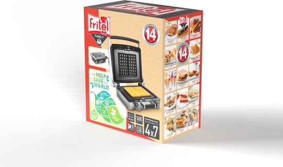 FRITEL Wafelijzer - WaffleTastic® CW 3638 - Wafelmaker PFAS vrij - Wafelmachine voor 4x7 Wafel - Traditionele Belgische Wafels - Wafelbakijzer met Verwisselbare Platen - 1600W - Incl. 60' Timer van Fritel — afbeelding 5