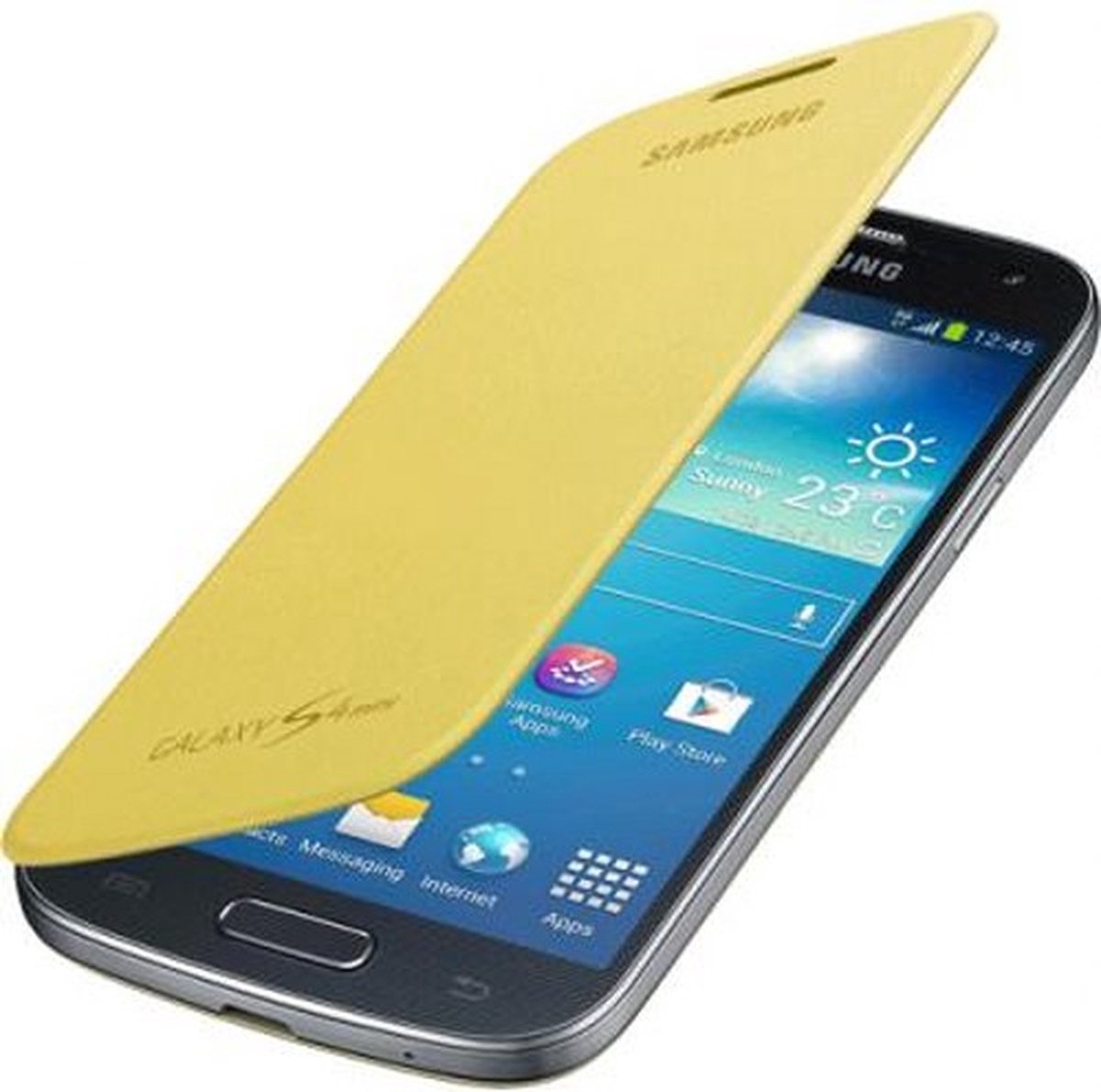 Samsung Flip Cover voor de Samsung Galaxy S4 Mini - Geel