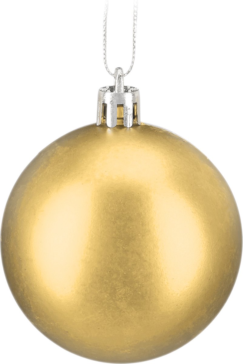 kerstballen - set van 150 - mat - glanzend - glitters - plastic - ∅ 3, 4, 6 cm - goud – foto 4