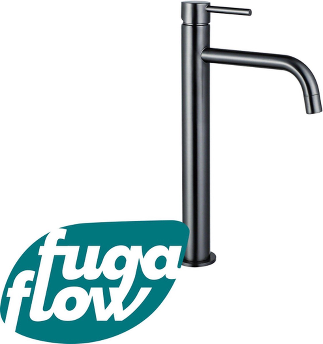 FugaFlow Eccelente Sobrado Badkamer Slim Wastafelkraan 32.6cm verhoogd opbouw gunmetal PVD