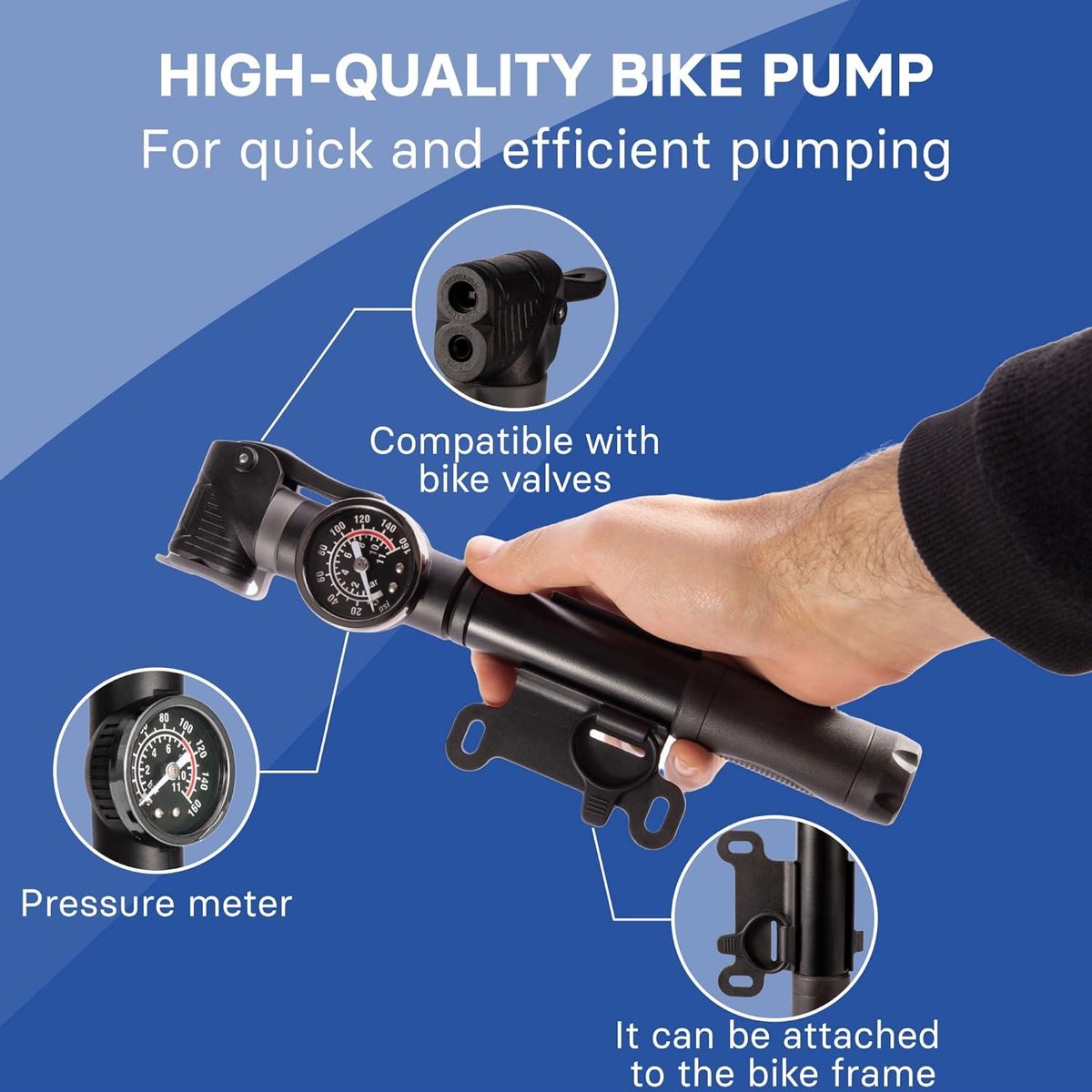 Inflator Balpomp Kit - Universele Opblaas Set Met Adapters & Naalden Voor Ballen, Fietsbanden En Speelgoed