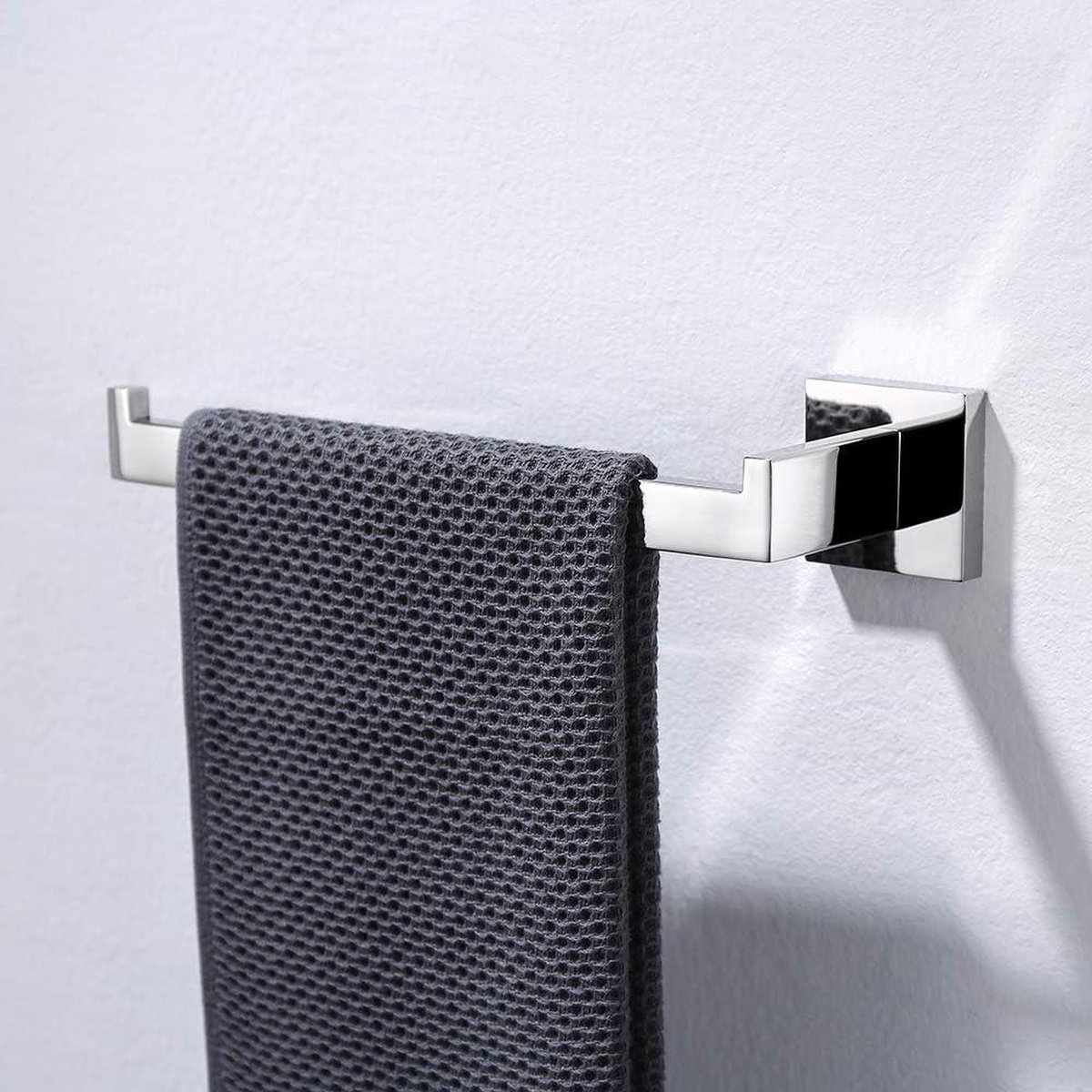 Handhanddoek Bar Houder - Hedendaagse Badkamer Roestvrijstalen Muur Mount - Gepolijst Afwerking - Q7003P