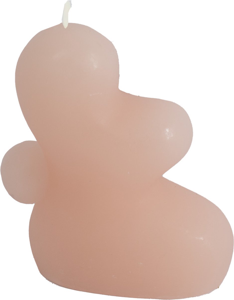 HomeBound by KY | Kaars organisch roze | 9x5x10cm | figuurkaars organisch