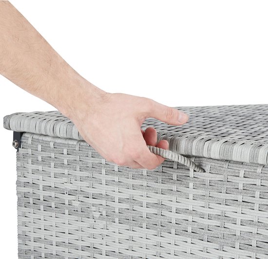 tectake - Wicker opbergbox Kiruna met kunststof gaas, 120x55x61,5cm, 270l | Leen Bakker