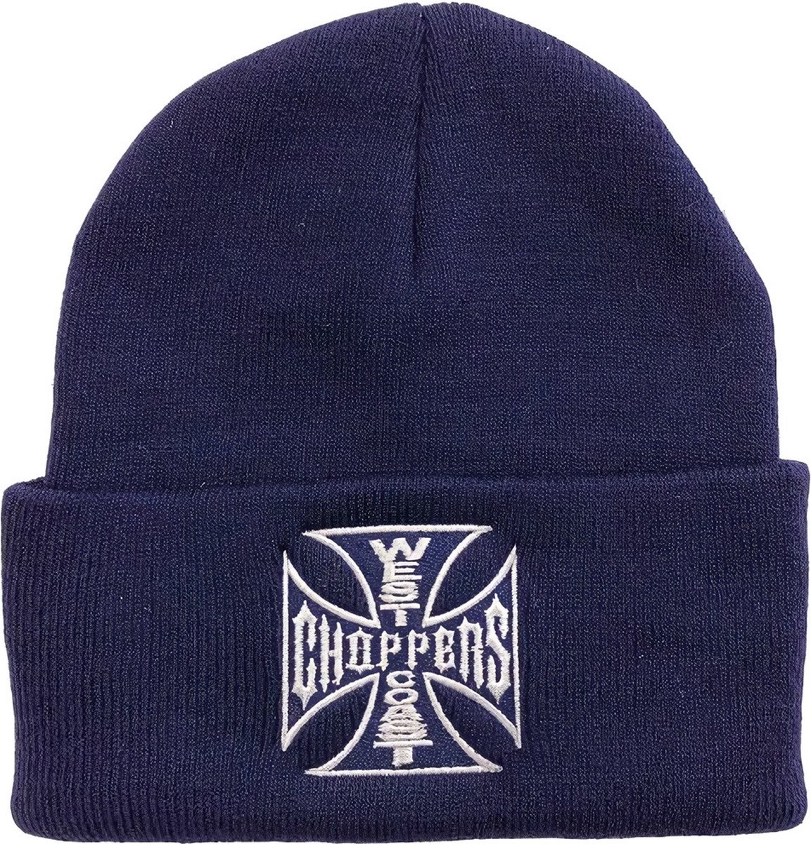 WCC West Coast Choppers Beanie OG Roll-Up Blauw