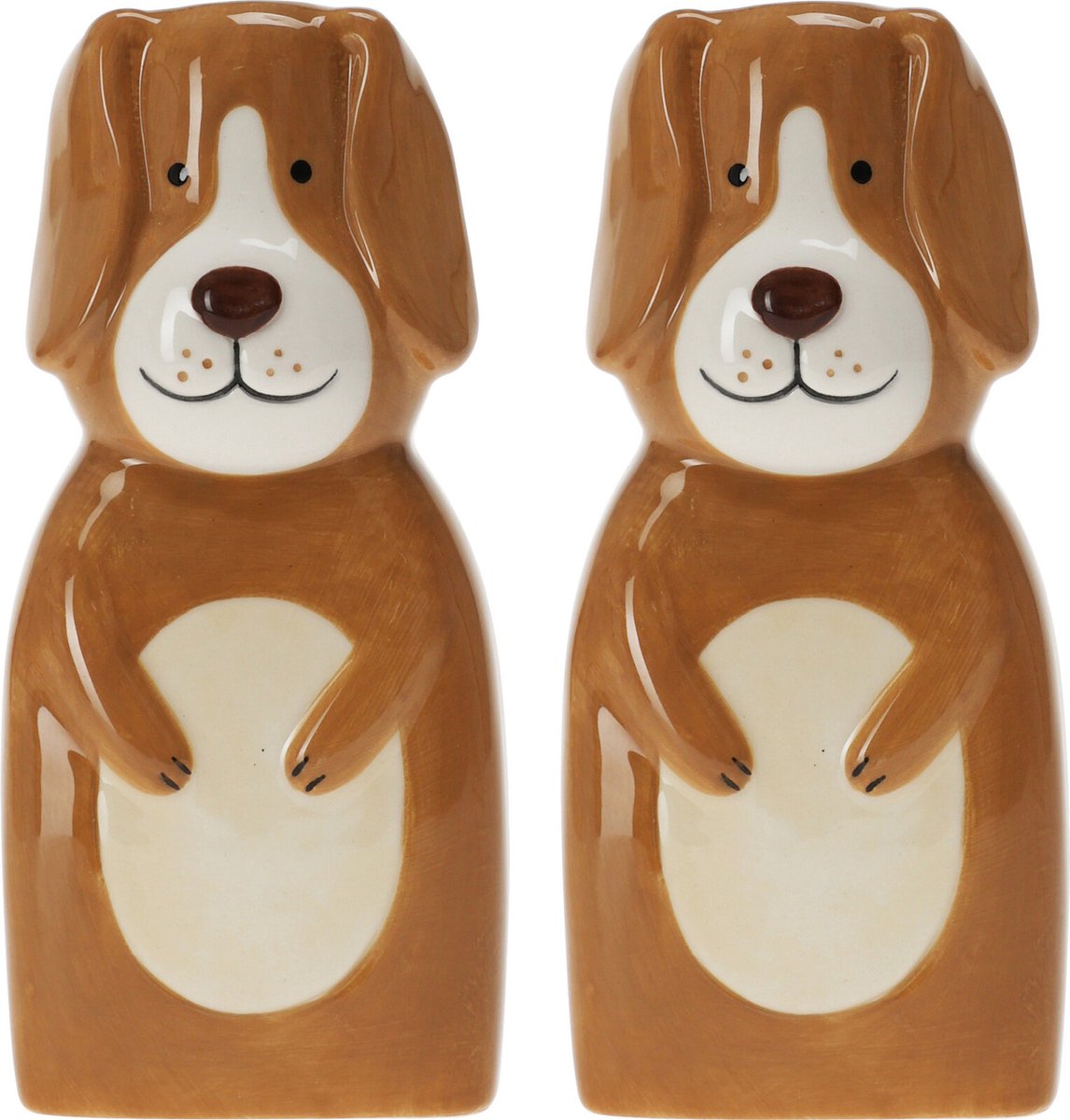 Waterverdamper radiator - 2x - hond - kunststeen - kinderkamer - 18 cm - luchtbevochtiger