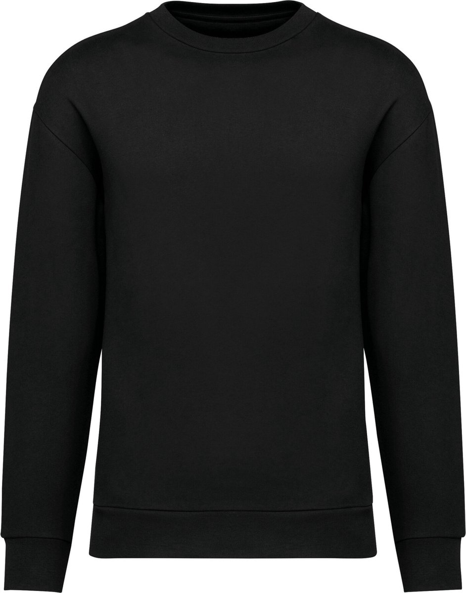 Native Spirit Ecologische uniseks sweater met ronde hals en afhangende mouwen in geborsteld fleece NS435 - Black - XS