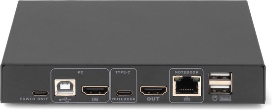 Digitus DS-12901 KVM-switch poorten HDMI Toetsenbord, USB 1920 x