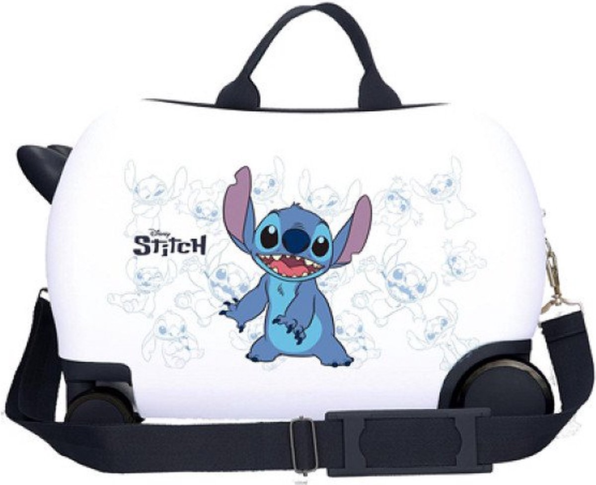 Stitch Ride On rol zit koffer wit Happy meisjes kinderkoffer