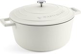 Bol.com MasterClass Braadpan met Deksel Groot 5L/28 cm Lichtgewicht Gegoten Aluminium Inductie kookplaat- en ovenbestendig Crème aanbieding