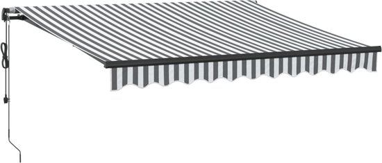vidaXL - Auvent - automatique - extensible - LED - 300x250 - cm - anthracite - et - blanc