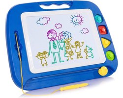 Grote magnetische tekentafel 42x32cm Magic Board - Tekentafel Paint Board met 4 vormige stempels - voor kinderen vanaf 2 jaar magnetic board