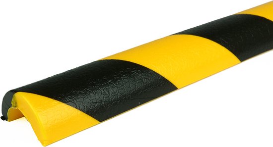 PRS stootrand vlakprofiel model 44 – geel-zwart – 1 meter