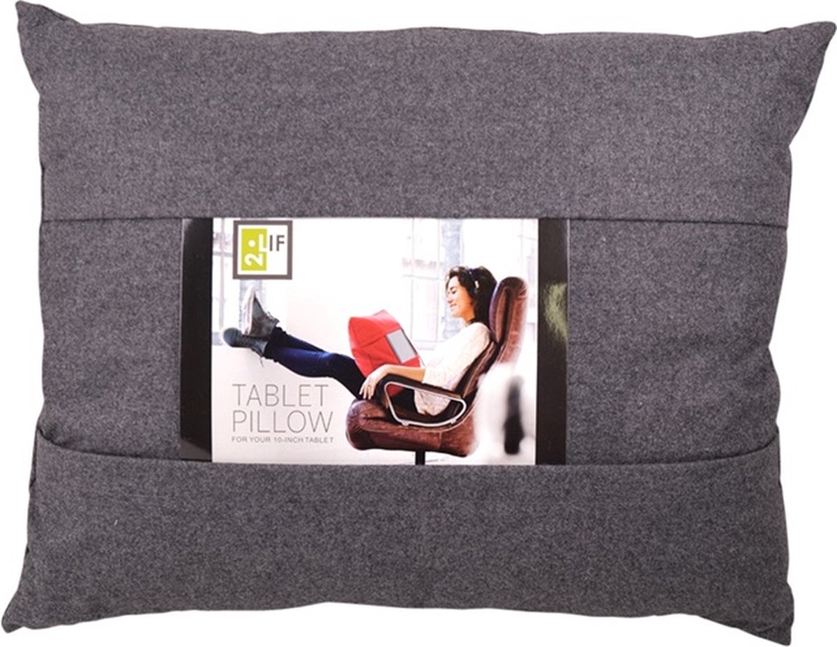 Linen & More Tablet Kussen Malmo Anthracite | 45 X 55 | Sierkussen Voor Woonkamer Of Slaapkamer Grijs