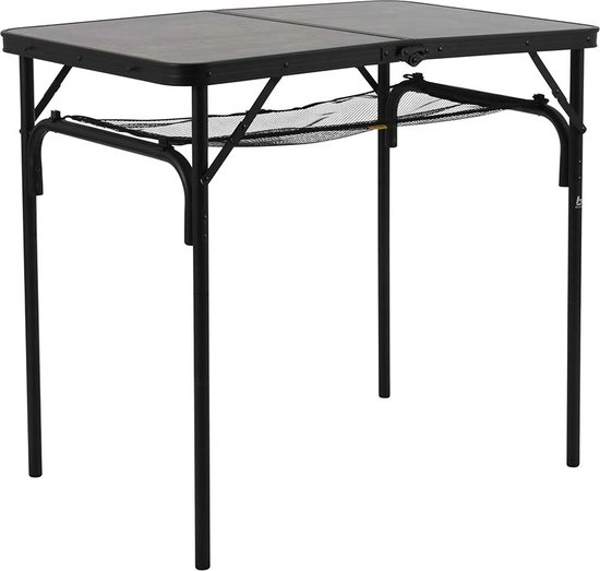 Table De Camping Bo-Camp Modèle Coffre – 90x60 Cm, 4 Hauteurs Réglables – Aluminium Léger Pliable – Grise - 9